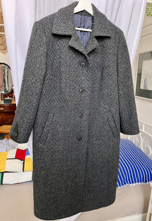 Vintage oversize teplý kabát — foto 4