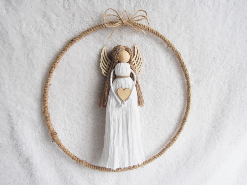 Macrame anděl velký v kruhu — foto 2