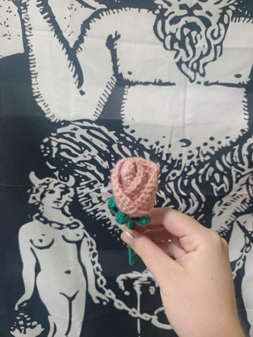 Háčkovaná mini růže — foto 2