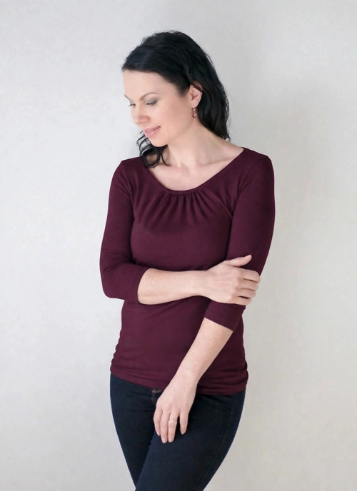 Dámské tričko burgundy — foto 3
