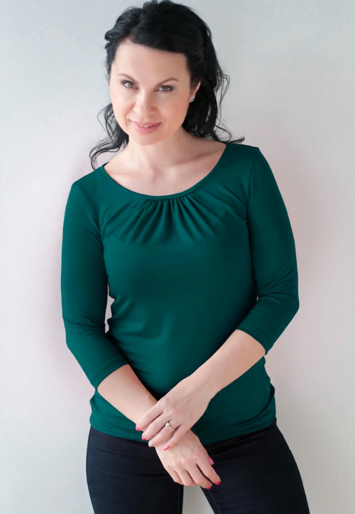 Dámské tričko tmavě zelené — foto 3