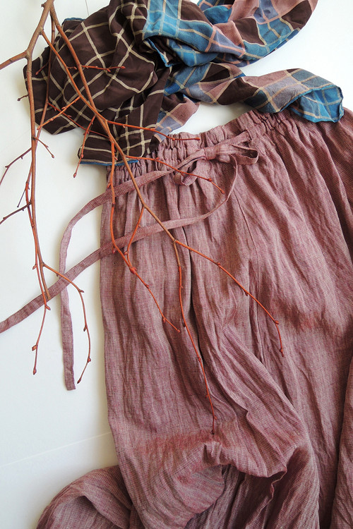 KAIA Burgundy - sukně len — foto 2