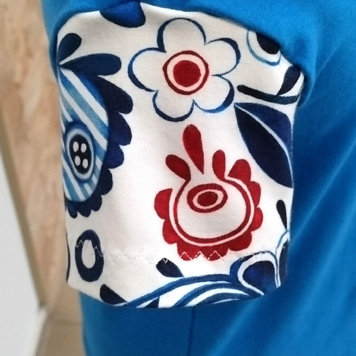 Dívčí tričko FOLKLOR modré — foto 3