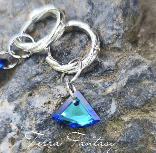 Atlantida. Náušnice Swarovski, postříbřené. — foto 3