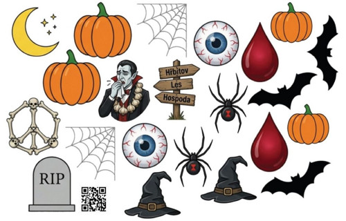 Halloweenská nálož samolepek — foto 3