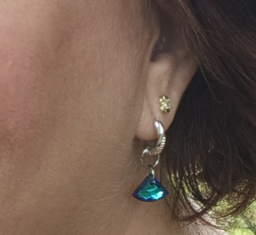 Atlantida. Náušnice Swarovski, postříbřené. — foto 4