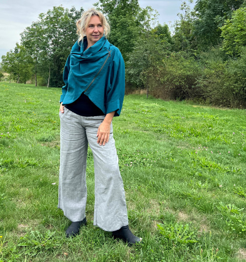 Volné kalhoty šedé — foto 2
