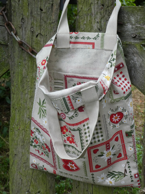 Taška s vreckom Poniklec patchwork — foto 5