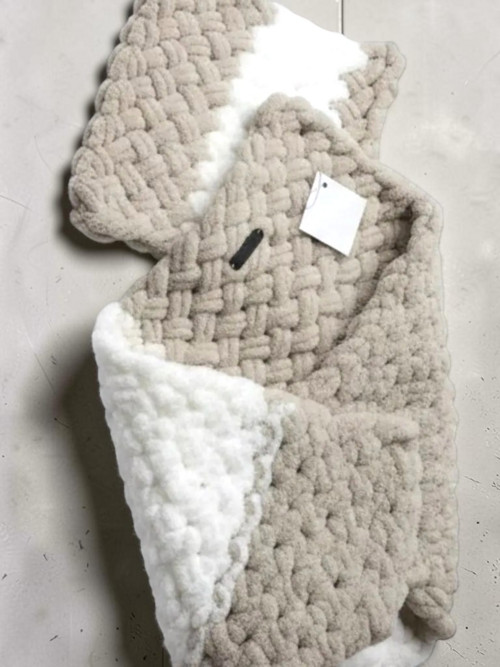 Deka do kočárku Puffy bílobéžová 65x55 — foto 4