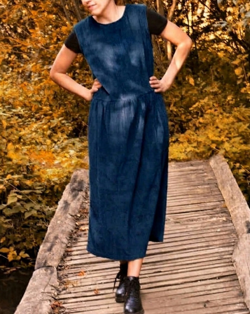 Manšestrové šaty MAXI — foto 2