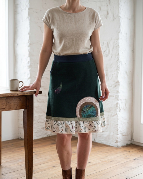 MECHOVÁ (M/L) - teplá sukně — foto 6