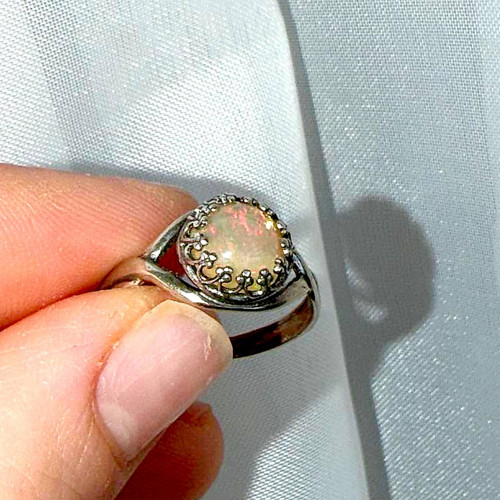 Opalite & Silver / Strieborný prsteň s opálom E009 — foto 6