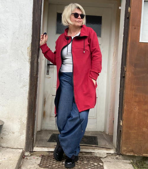 Mikina tmavě červená — foto 5