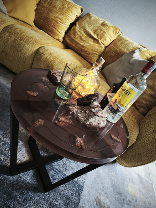Stolek Epoxid, kámen — foto 2