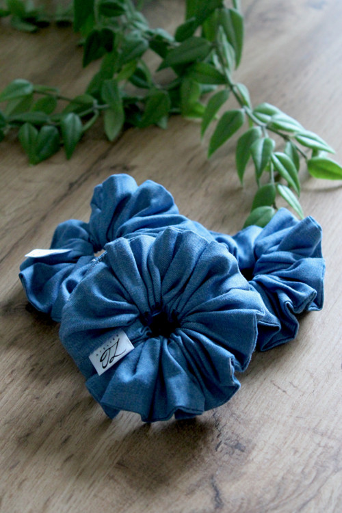 Denimová Scrunchie — foto 4