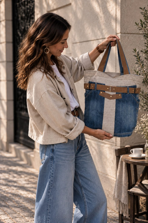 Ántré- Maxi Denimová kabela " Carryall " — foto 3