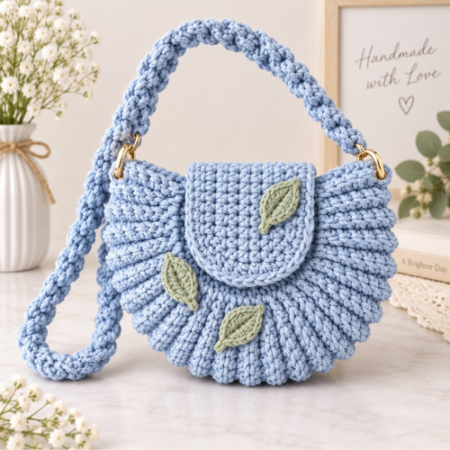 Háčkovaná crossbody kabelka se srdíčky — foto 2