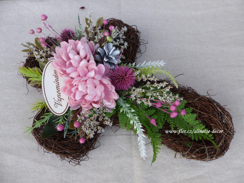 Kříž smuteční dušičkový 33x22cm — foto 2
