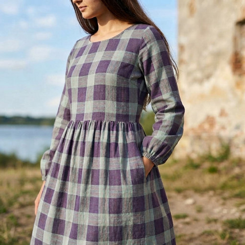 Šaty ŽIVA - len+viskoza — foto 5