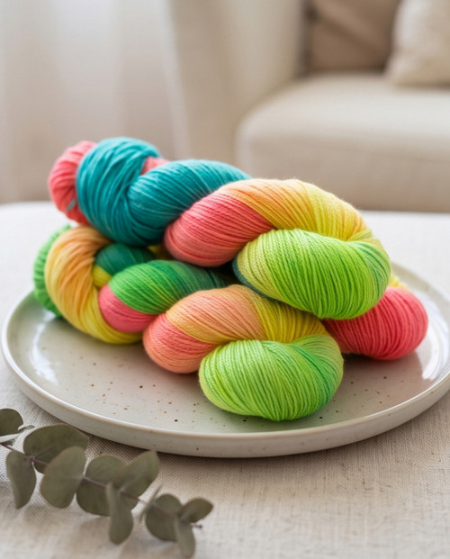 Ručně barvená příze - CANDY RAINBOW — foto 3