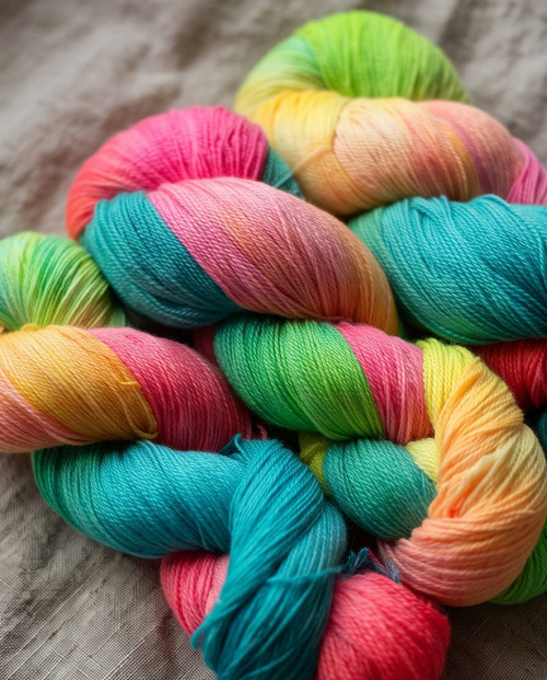 Ručně barvená příze - CANDY RAINBOW — foto 4