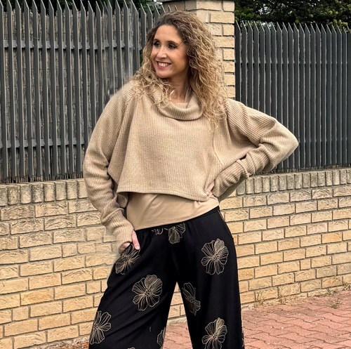 Svetrový béžový twinset — foto 2