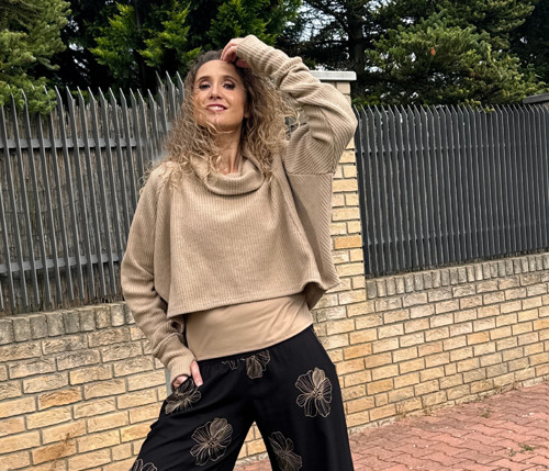 Svetrový béžový twinset — foto 4