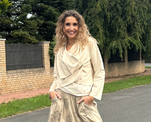Křivák semišový slonová kost — foto 5