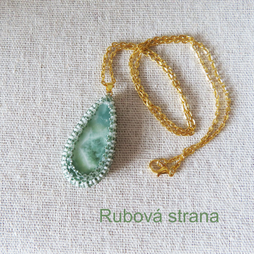 Zelený larimar na řetízku — foto 2