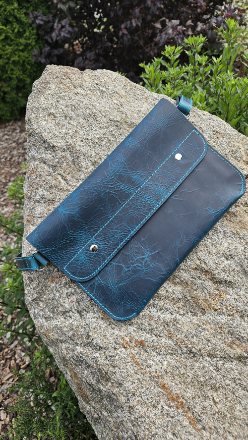 Crossbody - tyrkysová wax — foto 4