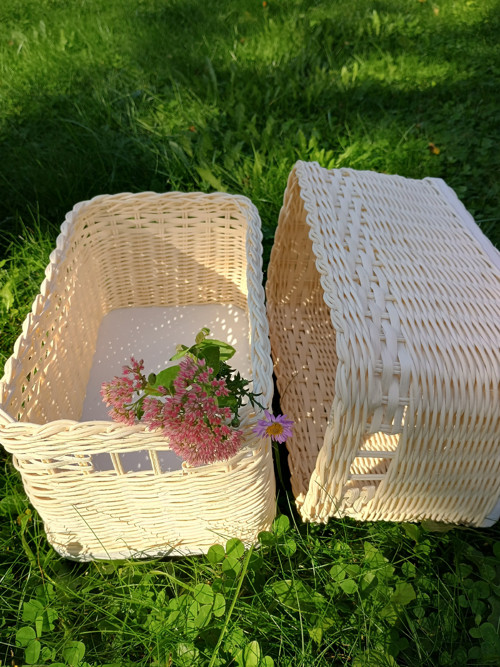 Košík z běleného pedigu — foto 2