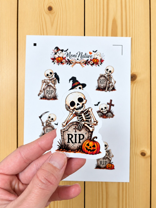 Halloweenské samolepky – kostlivci — foto 2