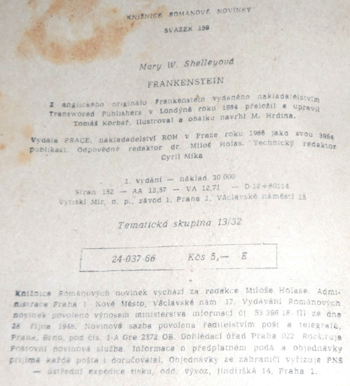 Mary W. Shelley: FRANKENSTEIN, 1966 — foto 5