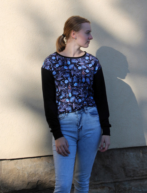 CROP mikina....makovice, XS/S — foto 3