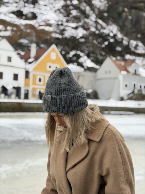 Vlněná čepice z alpaky BEANNIE — foto 2
