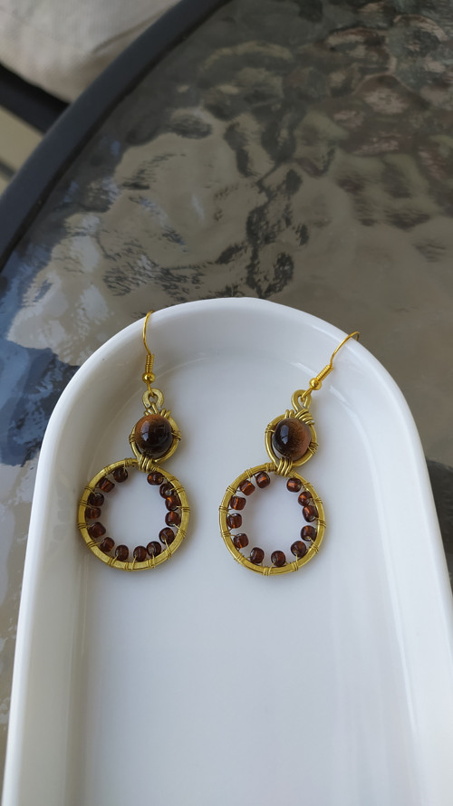 Půlnoční elegance: Wire-wrapping náušnice — foto 2