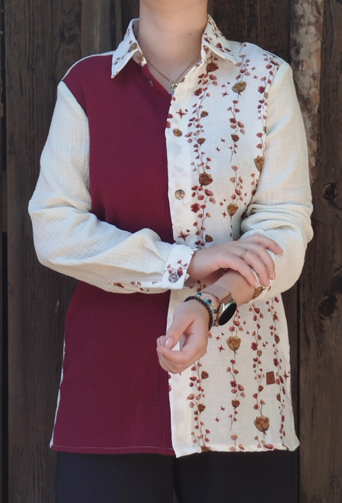 Barevná košile - Smetanová vel.M-XL — foto 2
