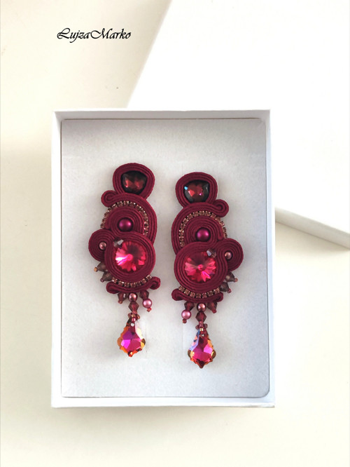 Imelda soutache / sutaš náušnice — foto 4