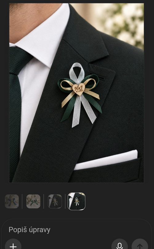 Zelená se smetanou a monogramy — foto 2