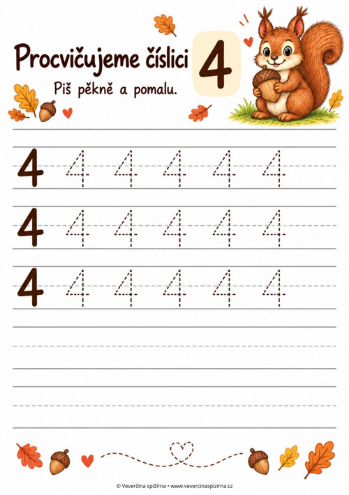 Veverčí písanka - číslice — foto 2