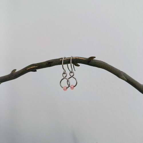 "Principessa Tea Rose" minimalistické náušnice — foto 2