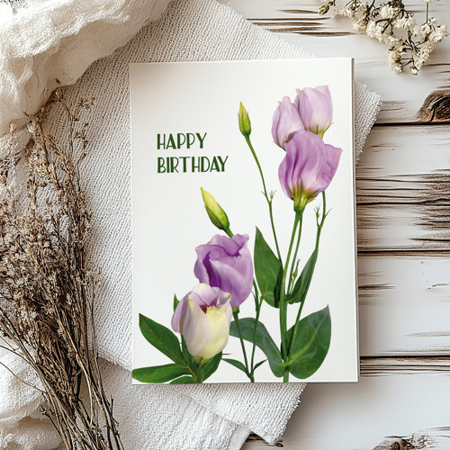 004 | Eustoma, zelené listy a větvičky — foto 6