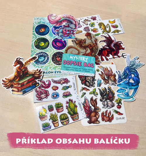 Mystery balíček 10ks samolepek - 2. jakost — foto 3