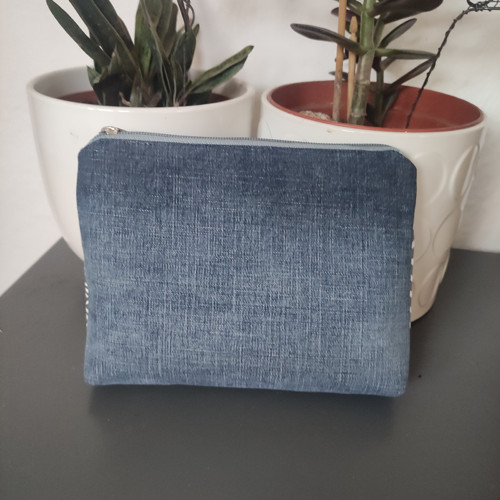 Kosmetická taštička riflová patchwork kapsička — foto 2