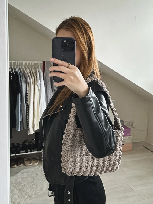 Háčkovaná kabelka mini poppy — foto 3