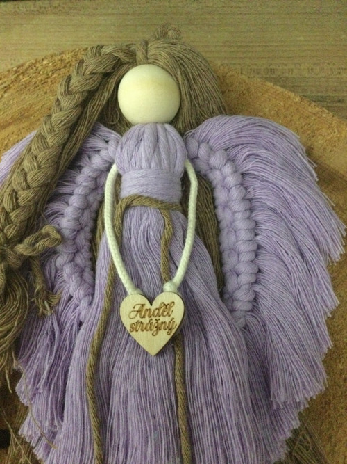 Macramé andělka v boho stylu - ANDĚL STRÁŽNÝ. — foto 2