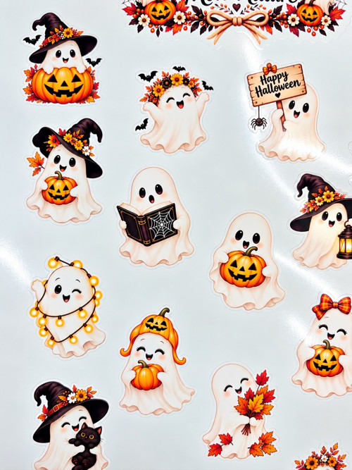 Halloweenské samolepky – Roztomilí duchové — foto 3