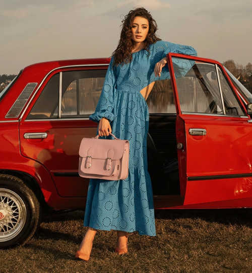 Kožená taška RUBY - starorůžová — foto 6