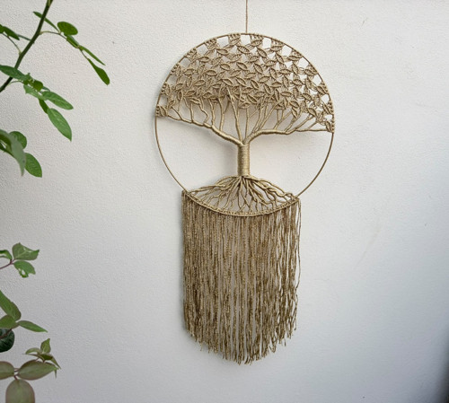 Strom života macramé průměr kruhu 35cm — foto 2