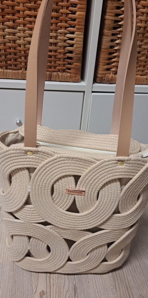 Kabelka Sára písková- zip — foto 2